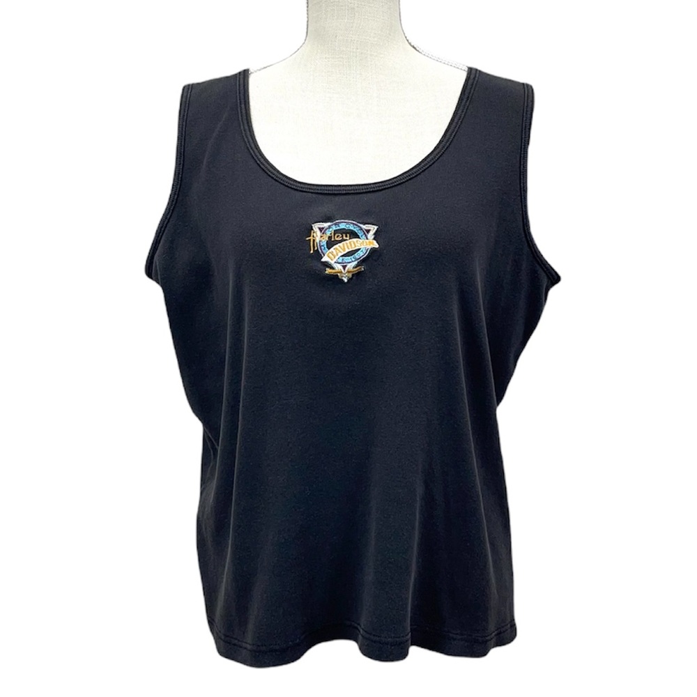 HARLEY-DAVIDSON Black Woman’s Vintage Ribbed Tank Top Size XL